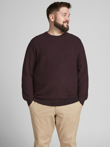 Jack & Jones Plus Trui 'Aaron' in Rood: voorkant