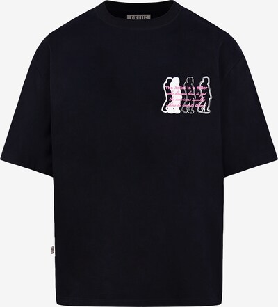Pequs T-Shirt 'Artist or Killer' in hellpink / schwarz / weiß, Produktansicht