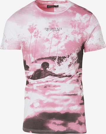 T-Shirt KOROSHI en rose : devant