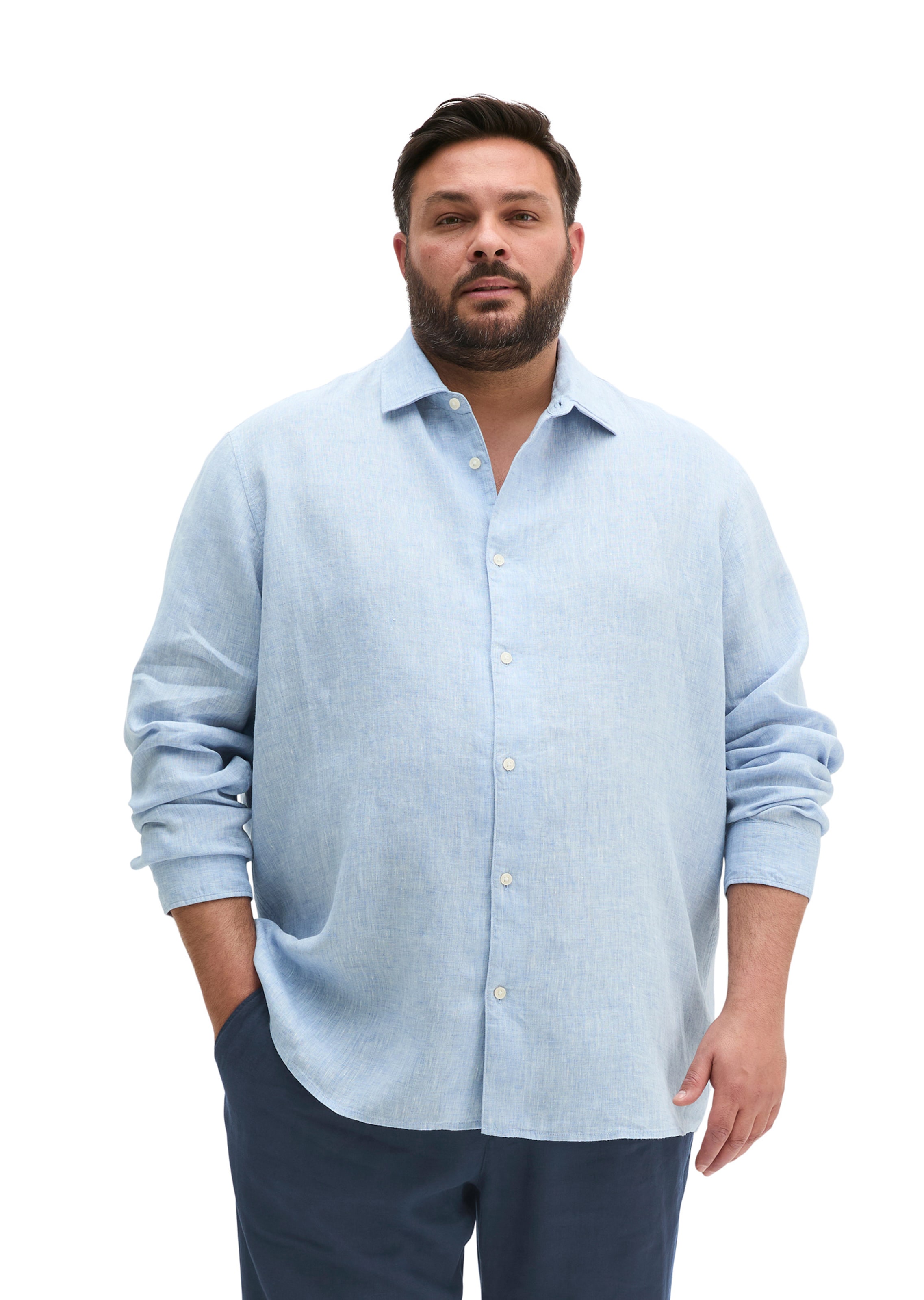 Marc O'Polo Regular fit Button Up Shirt in Blue: front