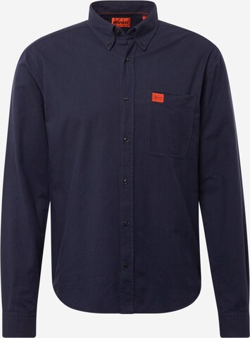 HUGO Button Up Shirt 'Evito' in Blue: front