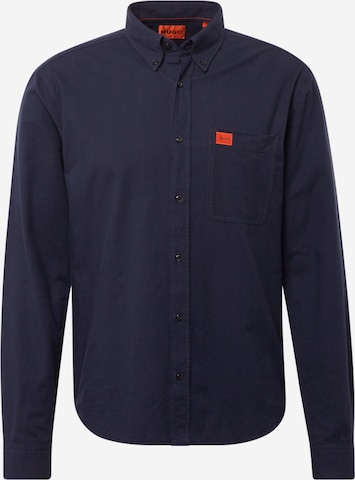 HUGO Red Button Up Shirt 'Evito' in Blue: front