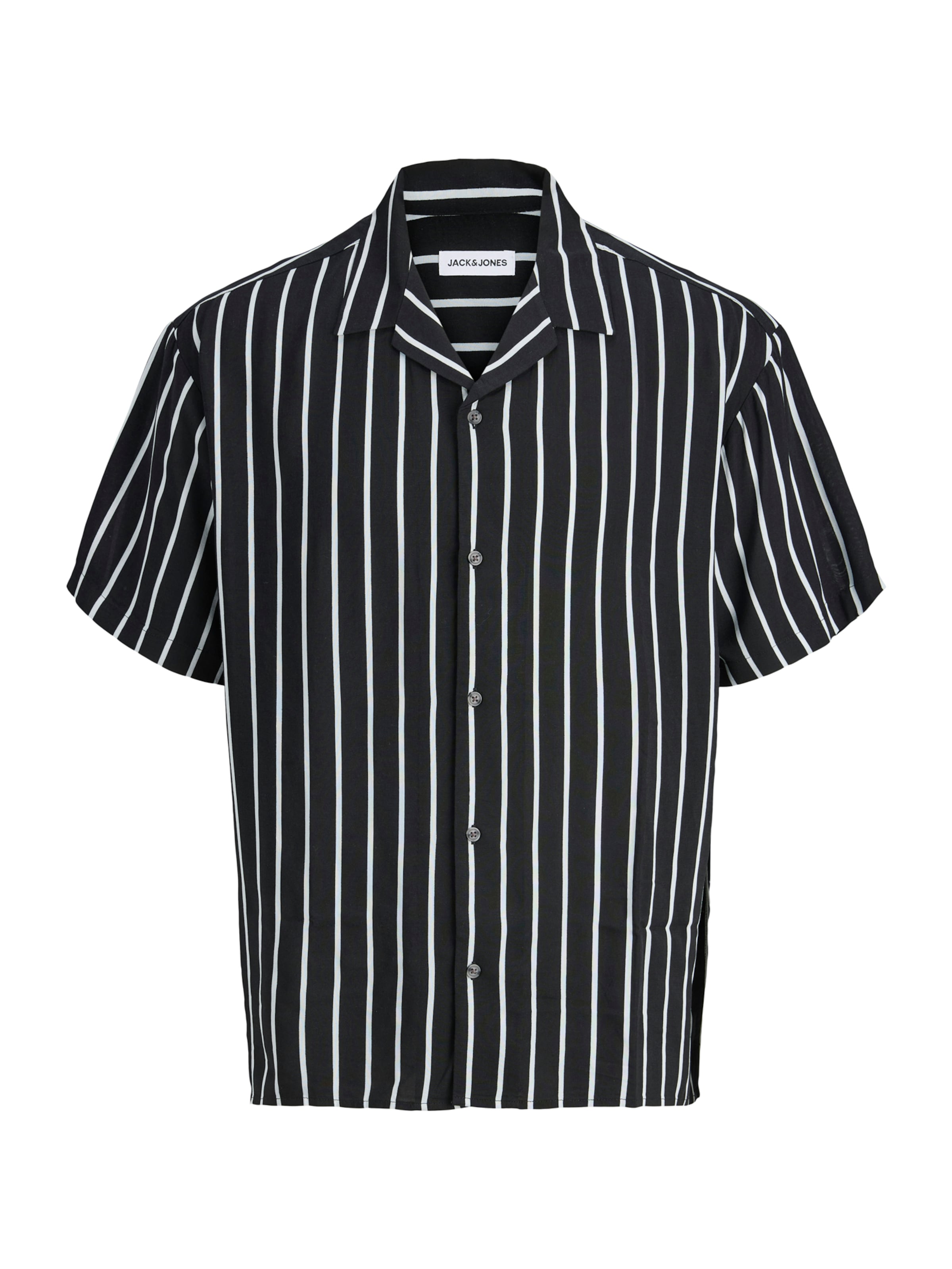 Jack & Jones Plus Hemd 'JJEJEFF' in Schwarz: Vorderseite