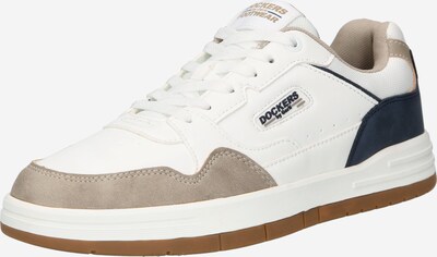 Dockers by Gerli Sneakers low i mørk beige / mørkeblå / hvit, Produktvisning