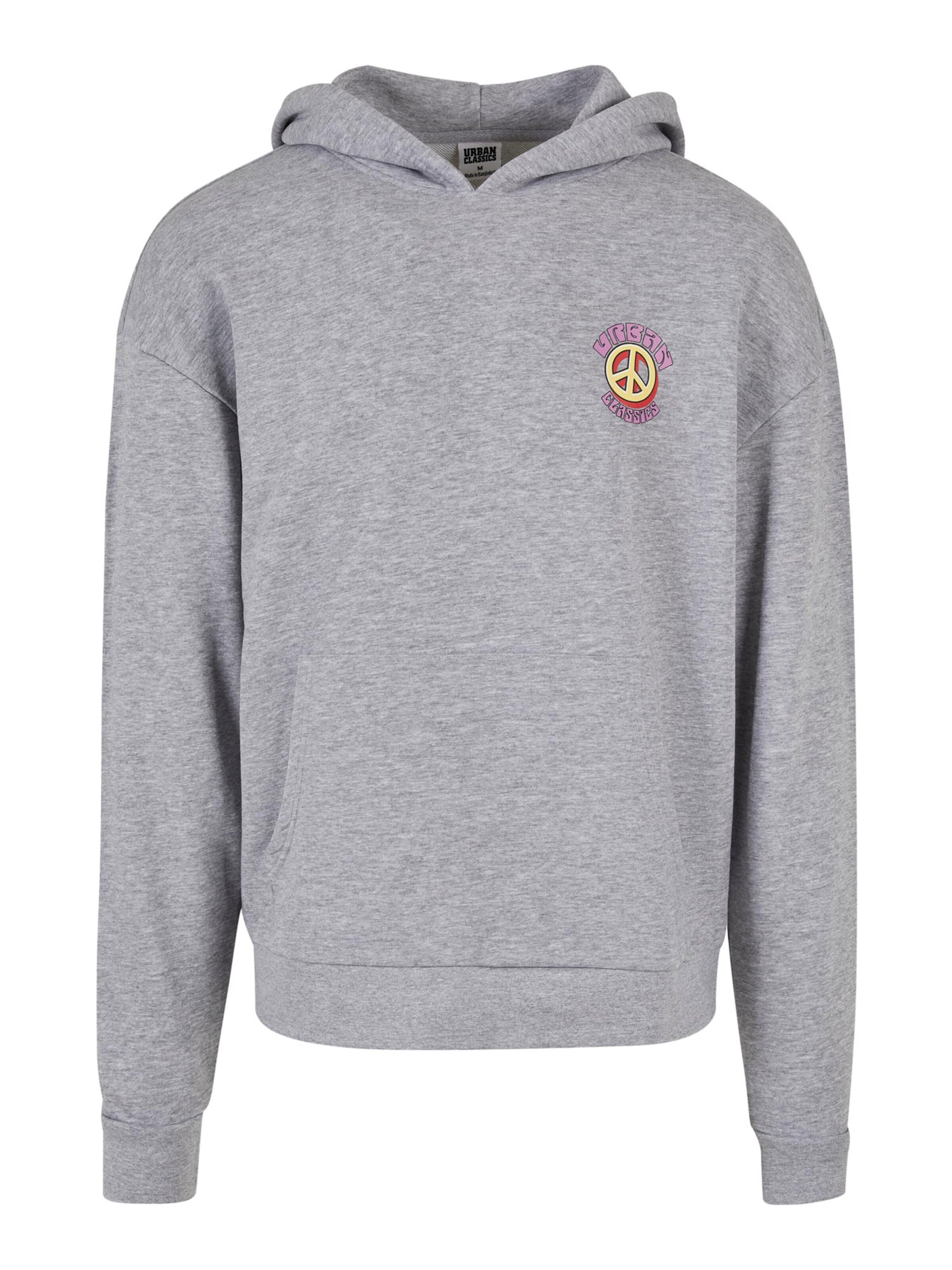 Sweat-shirt 'Big Peace' Urban Classics en gris : devant
