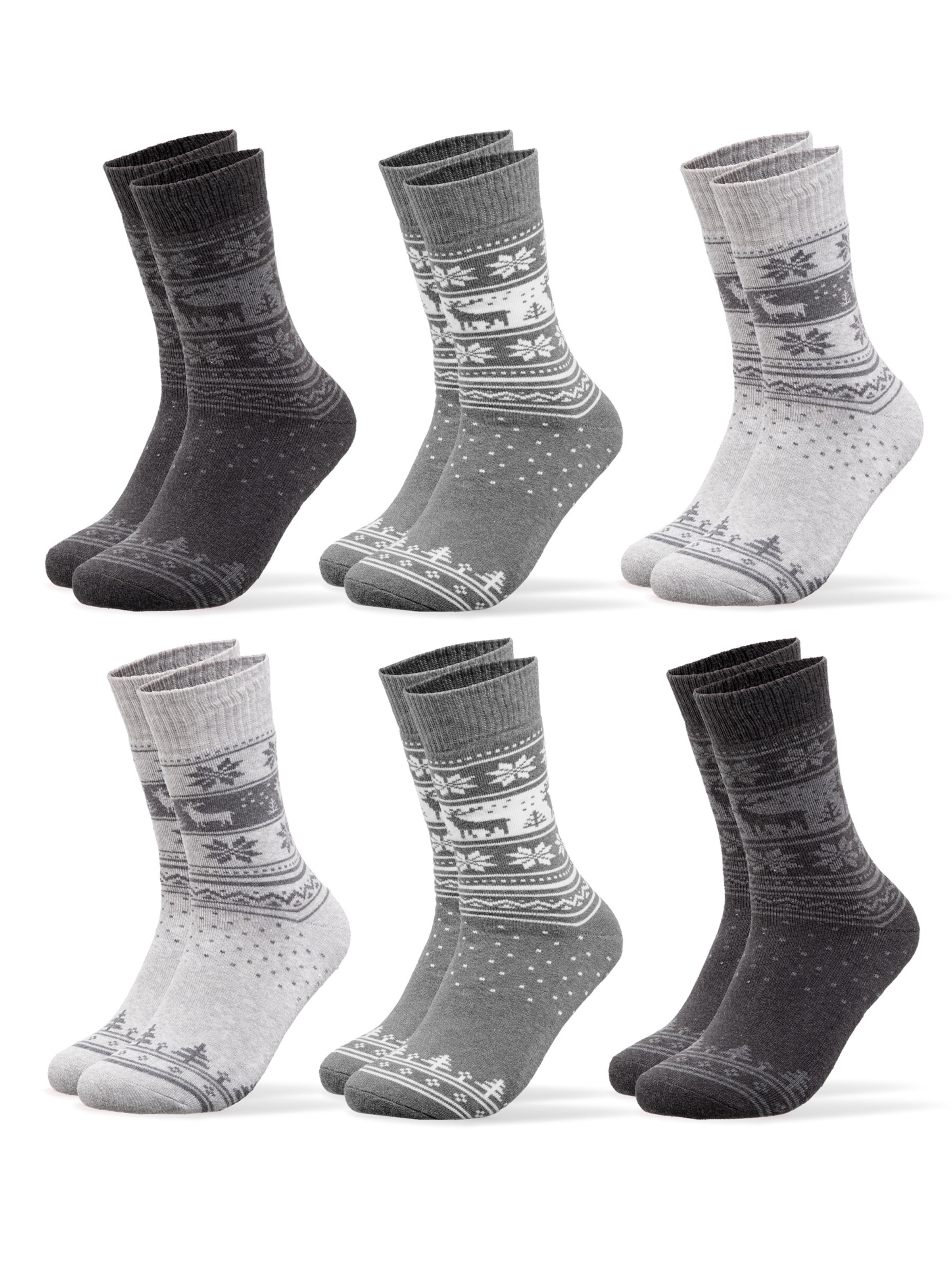 Occulto Socks 'Warm' in Grey: front