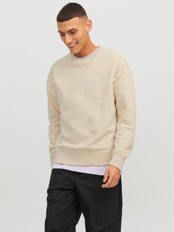 JACK & JONES Sweatshirt in Beige: predná strana