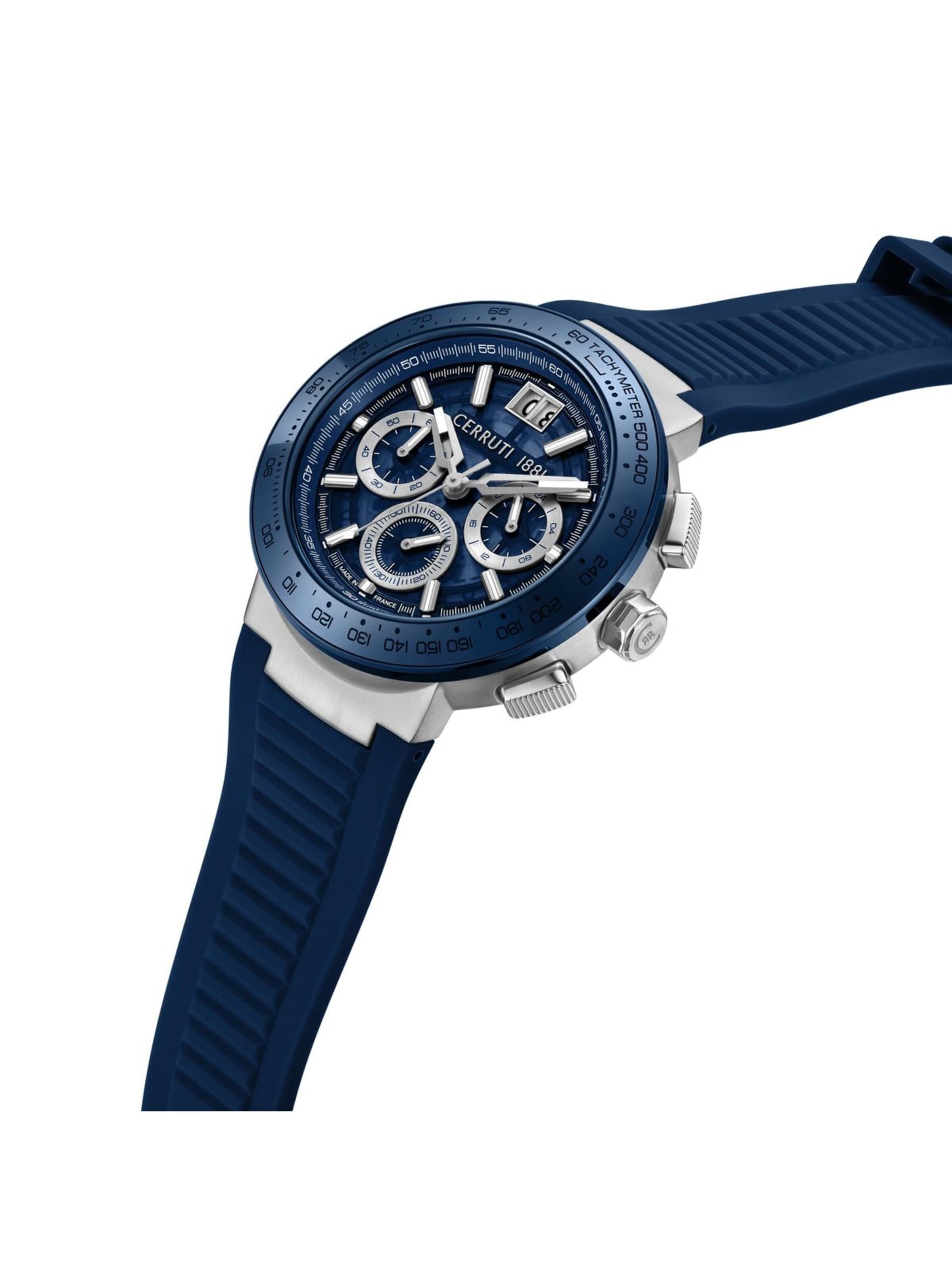 Montre à affichage analogique 'Filiano' CERRUTI 1881 en bleu