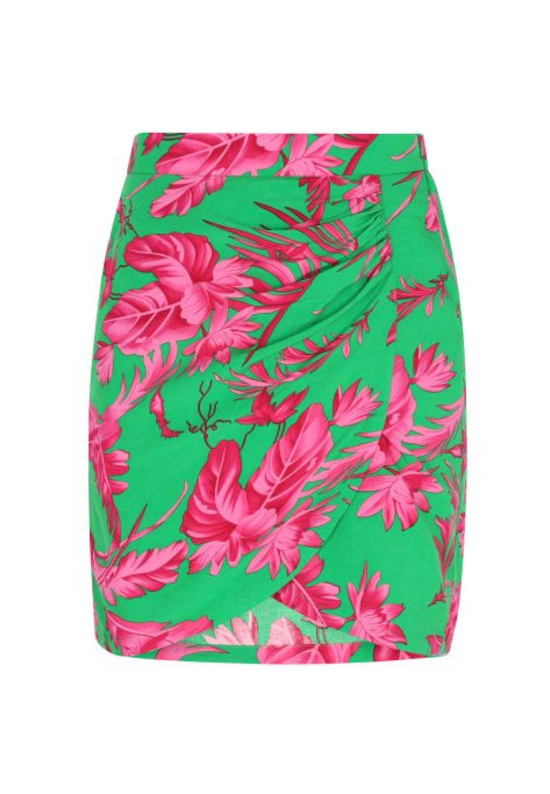 ebeeza Suknja 'Back To School' u travnato zelena / roza / crvena, Pregled proizvoda