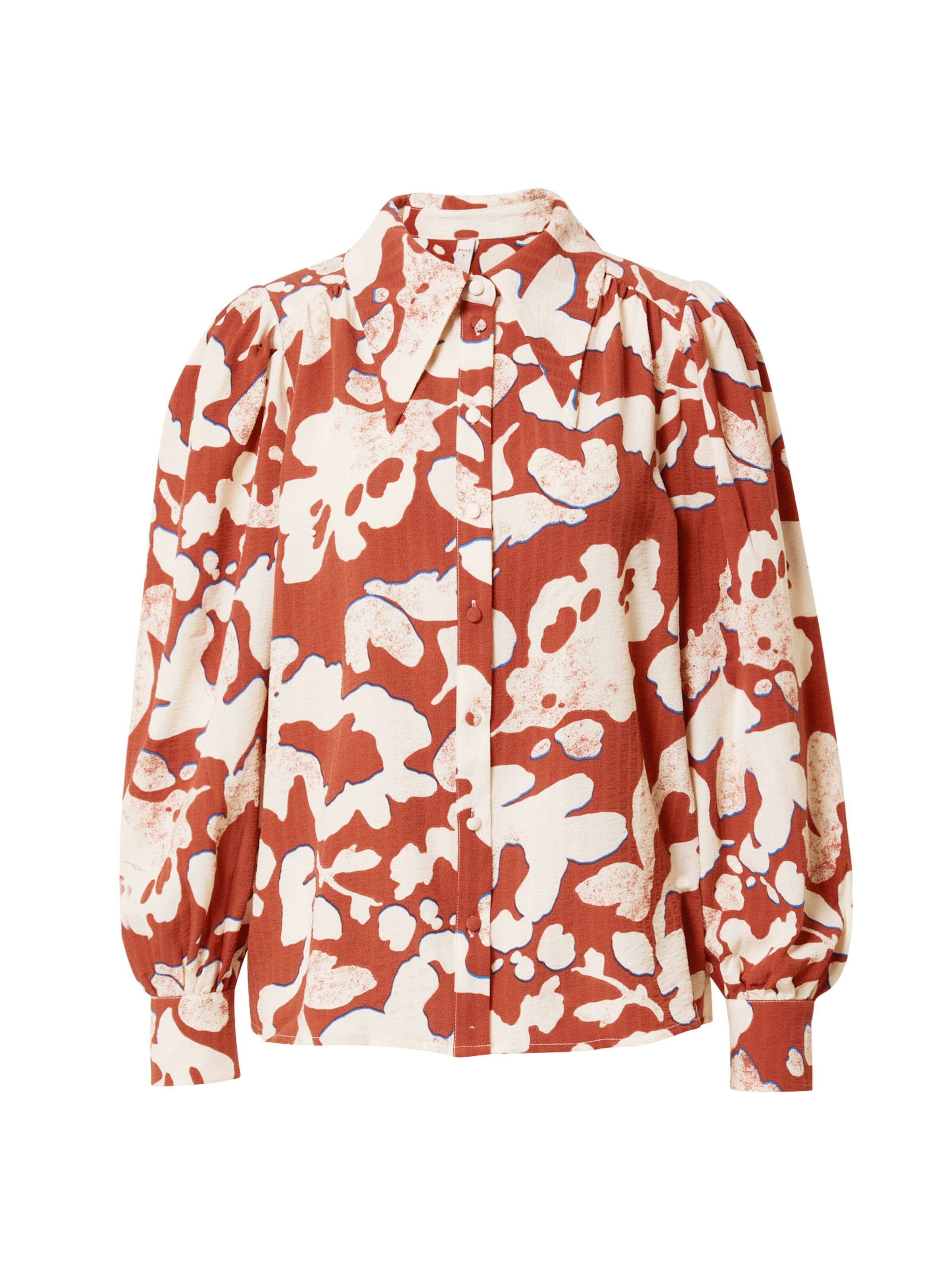 Camicia da donna 'AMADA' di PULZ Jeans in marrone: frontale