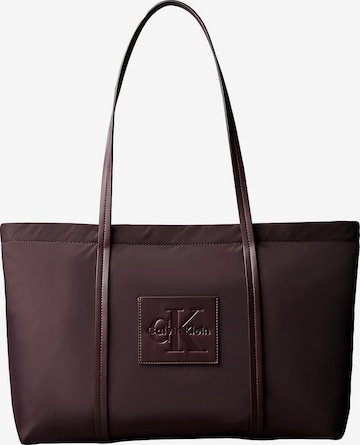 Cabas Calvin Klein en marron : devant