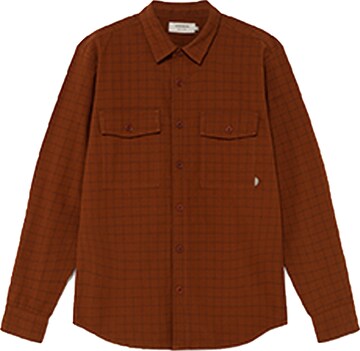 Thinking MU Regular fit Button Up Shirt ' Checks Chac Shirt ' in Brown: front