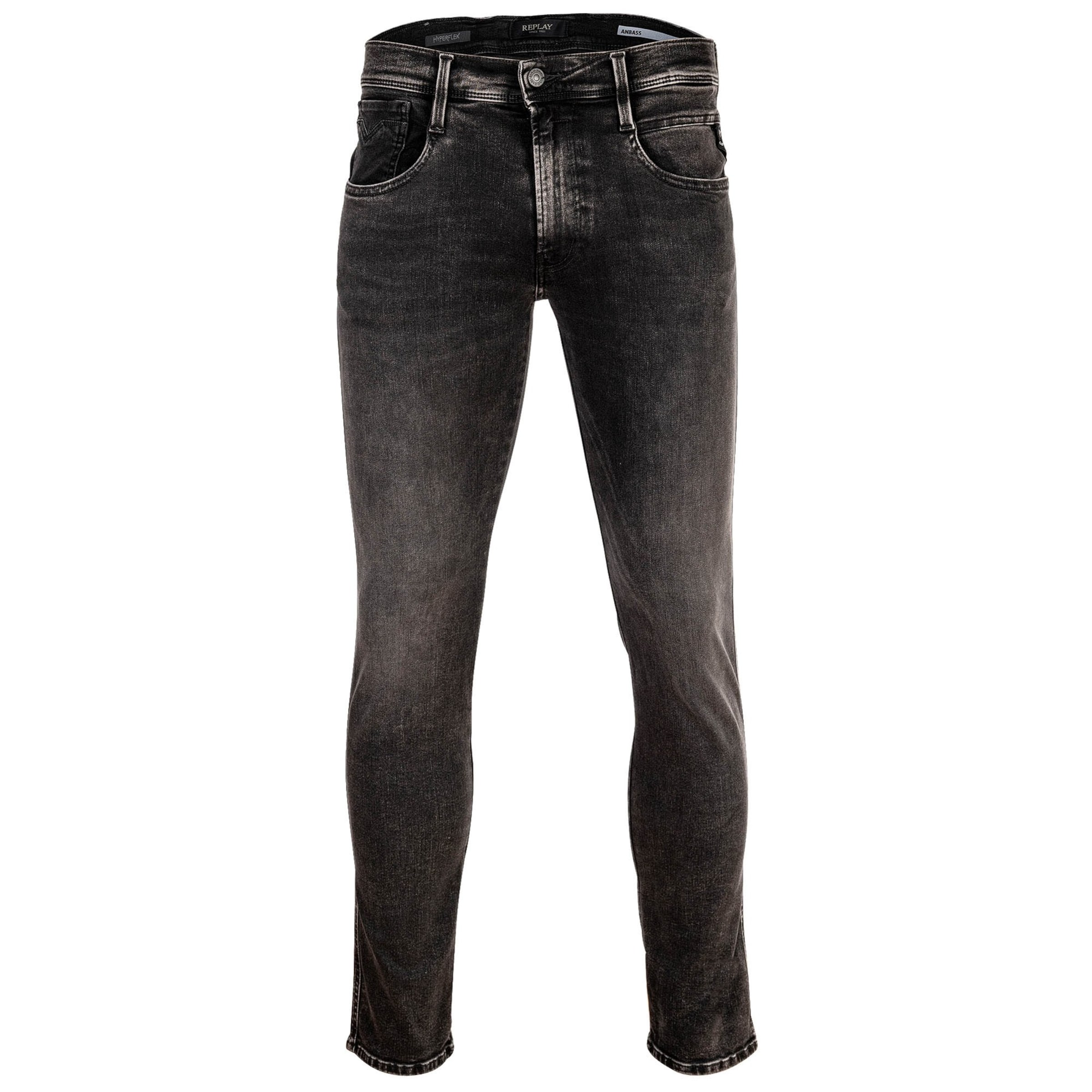 REPLAY Slimfit Džíny 'Anbass' – šedá: přední strana