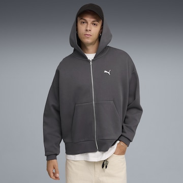 PUMA Sports sweat jacket in Grey: front