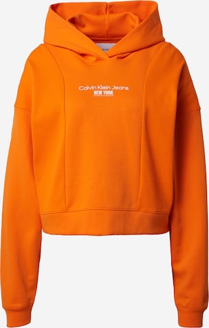 Calvin Klein JeansSweater majica - narančasta boja: prednji dio