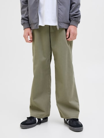 Jack & Jones Junior Wide Leg Hose 'JPSTAlex JJCarpenter' in Grün: Vorderseite