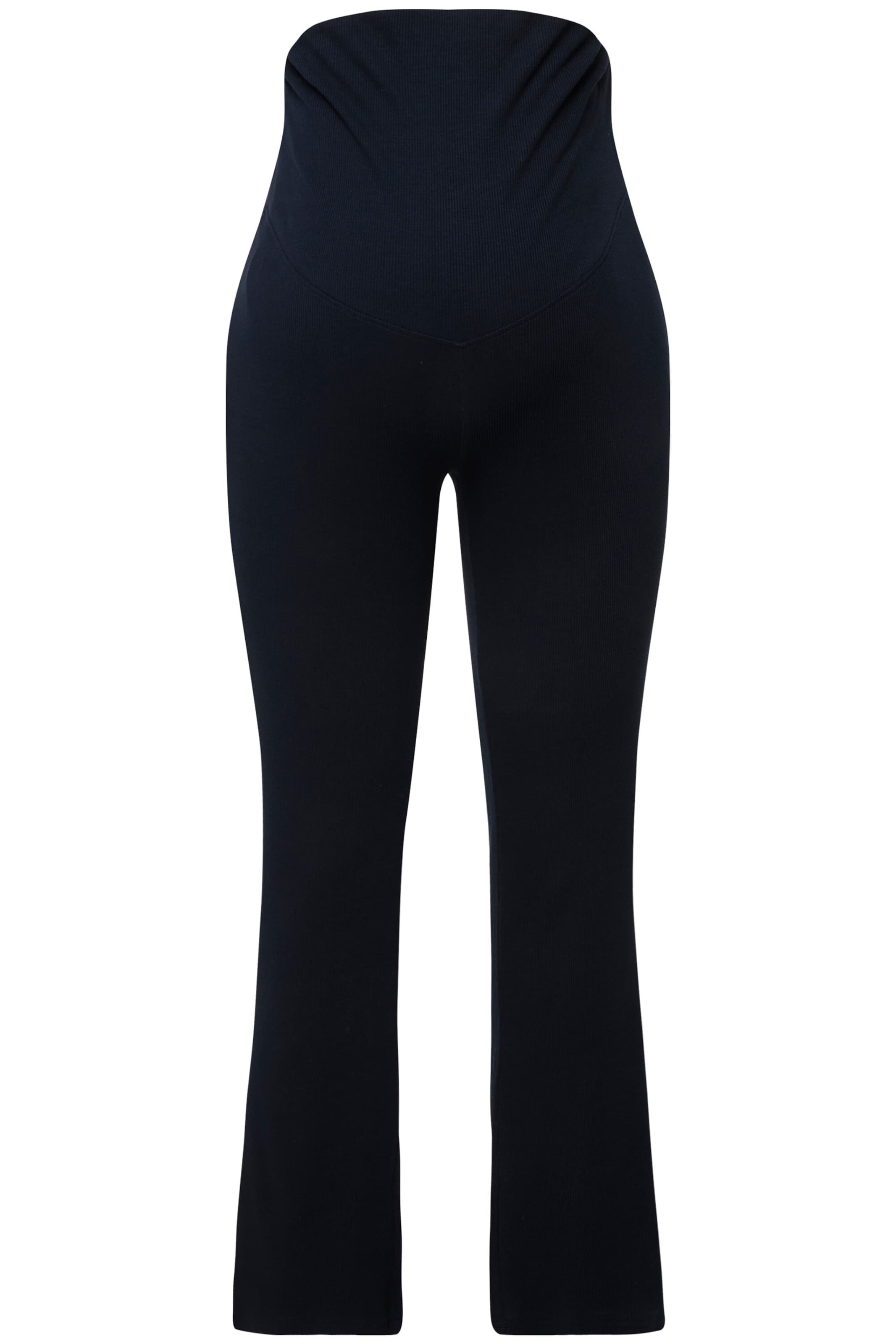 Ulla Popken Flared Hose in Schwarz: Vorderseite