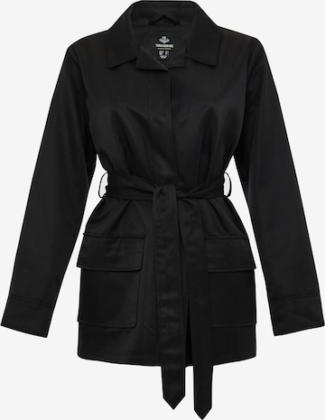Threadbare Between-Seasons Coat 'Paris' in Black: front