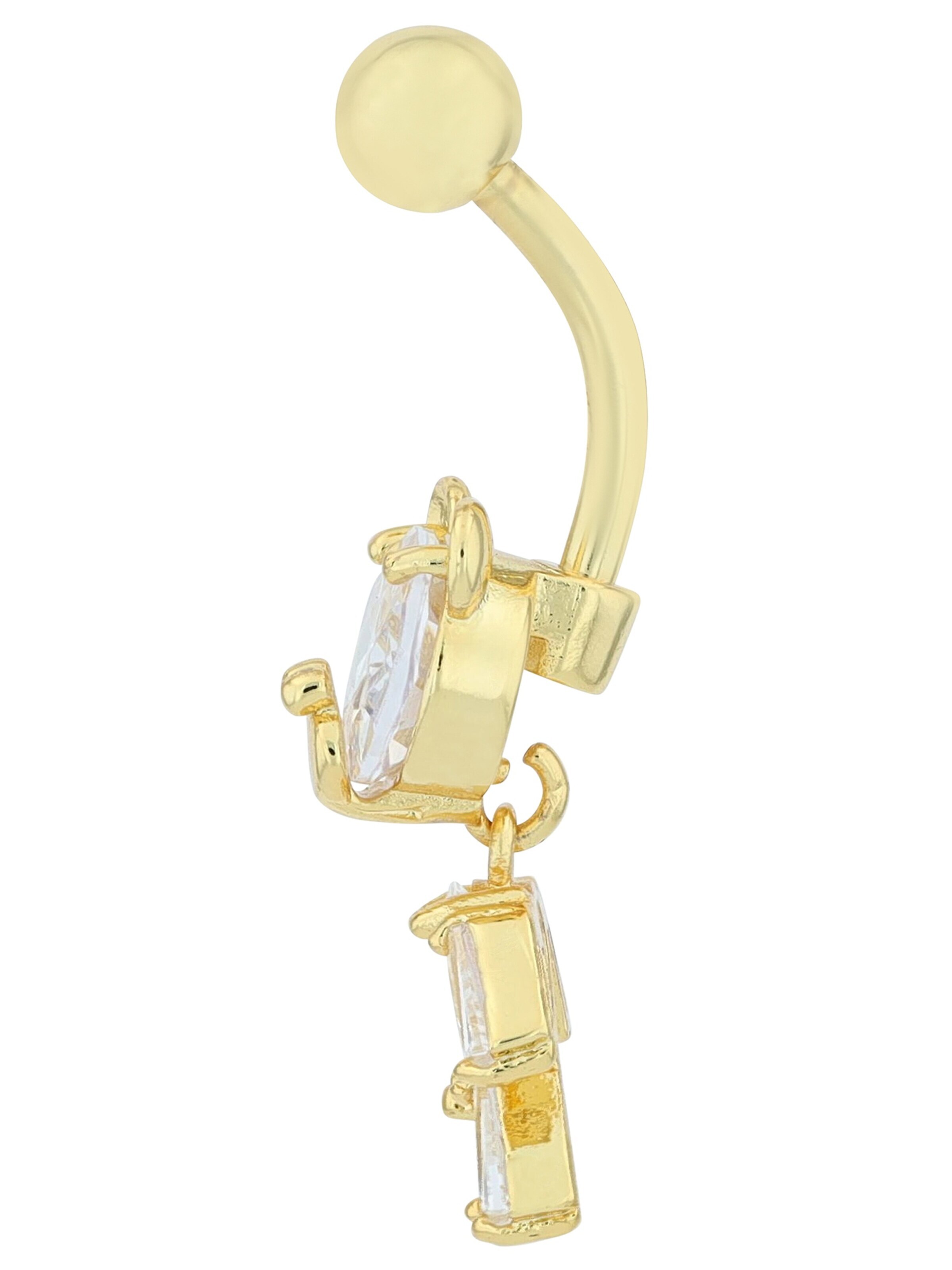 Akzent Piercingschmuck 'Zirkonia'‌‌‌‌‌‌‌‌‌‌ in Gold