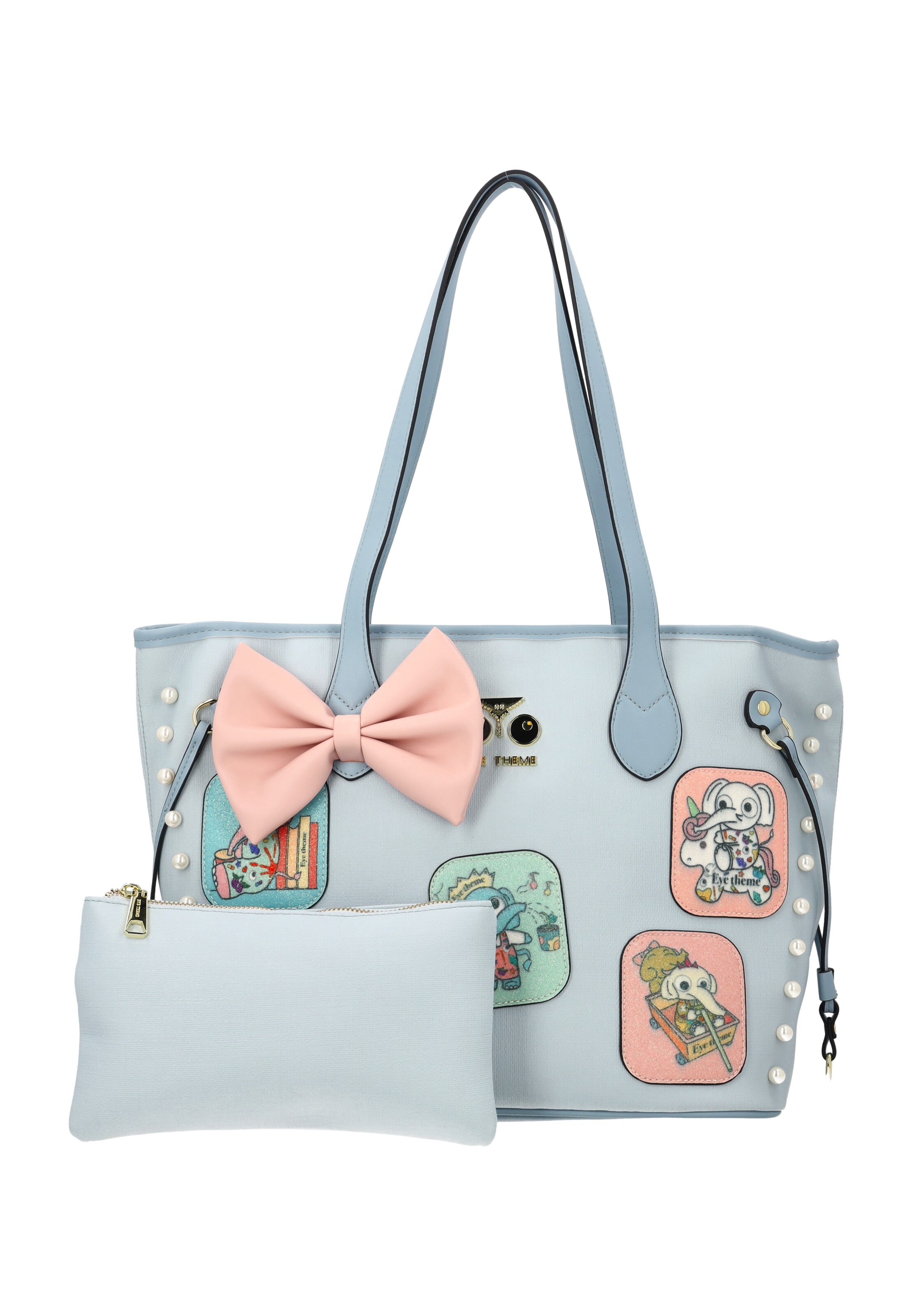 Cabas 'Pop Eyetheme' MYMO en bleu