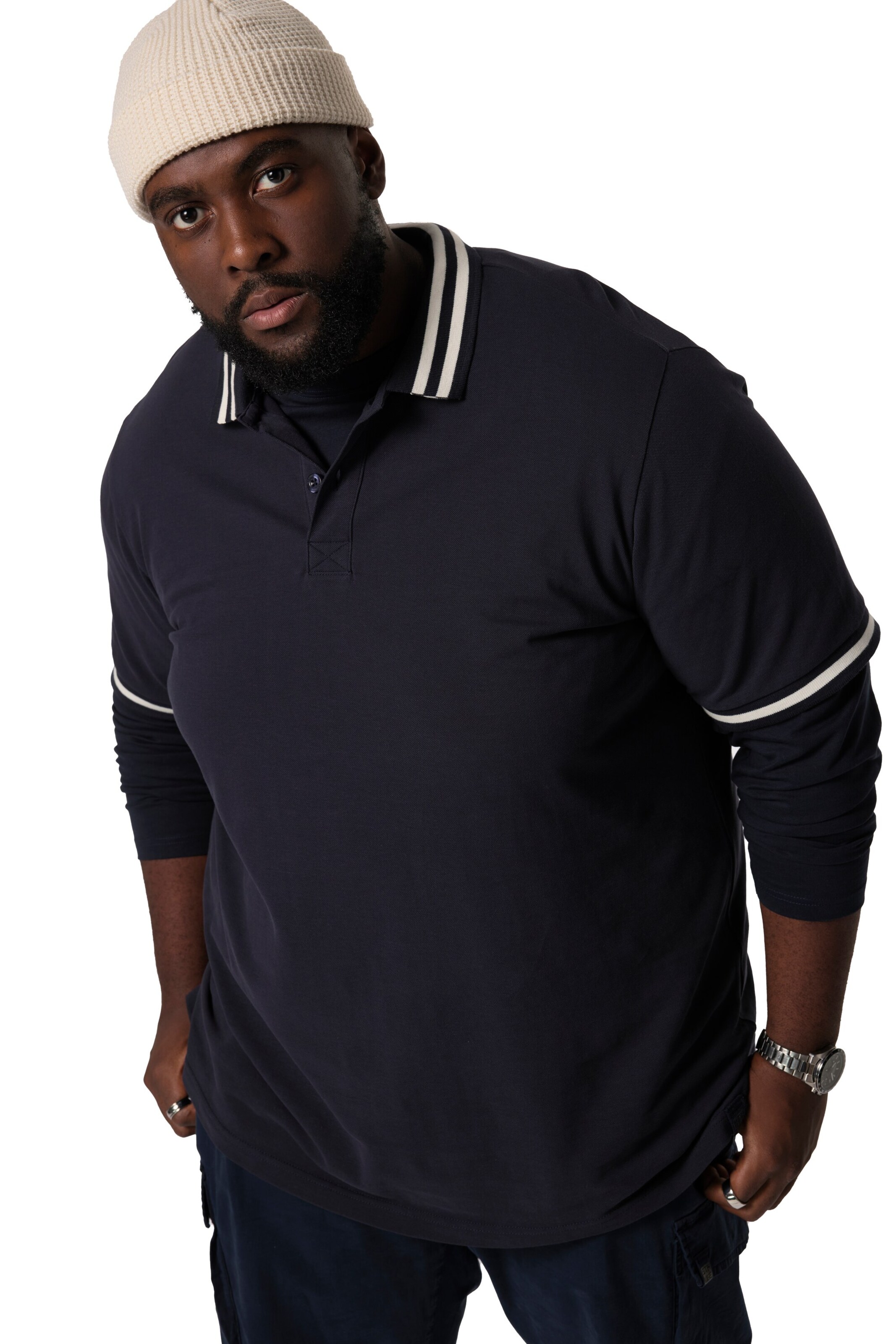 STHUGE Shirt in Blauw: voorkant