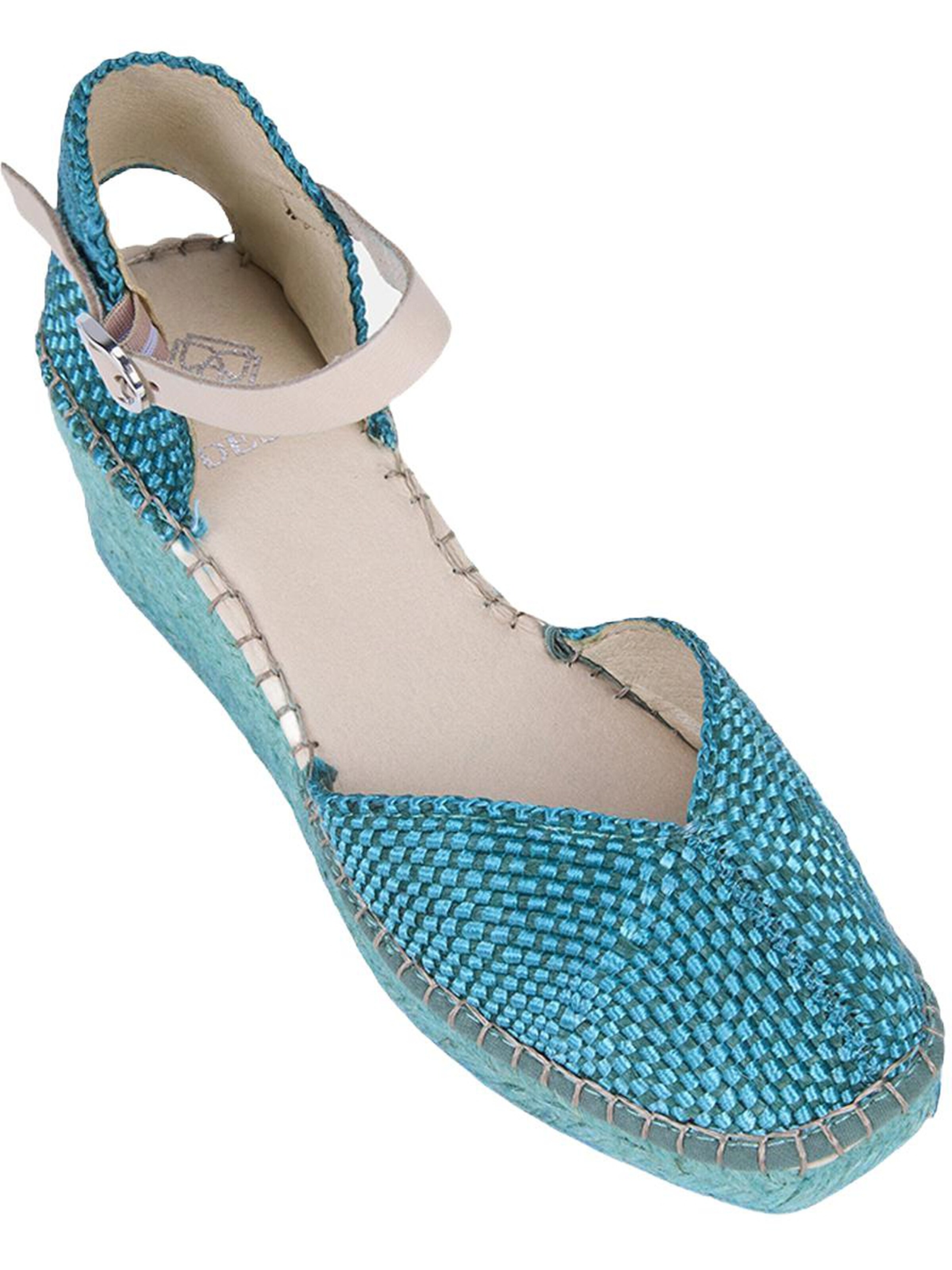 Desa Espadrilles 'Keilabsatz-Slipper' in Green