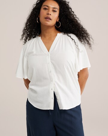 WE Fashion Blus i vit: framsida