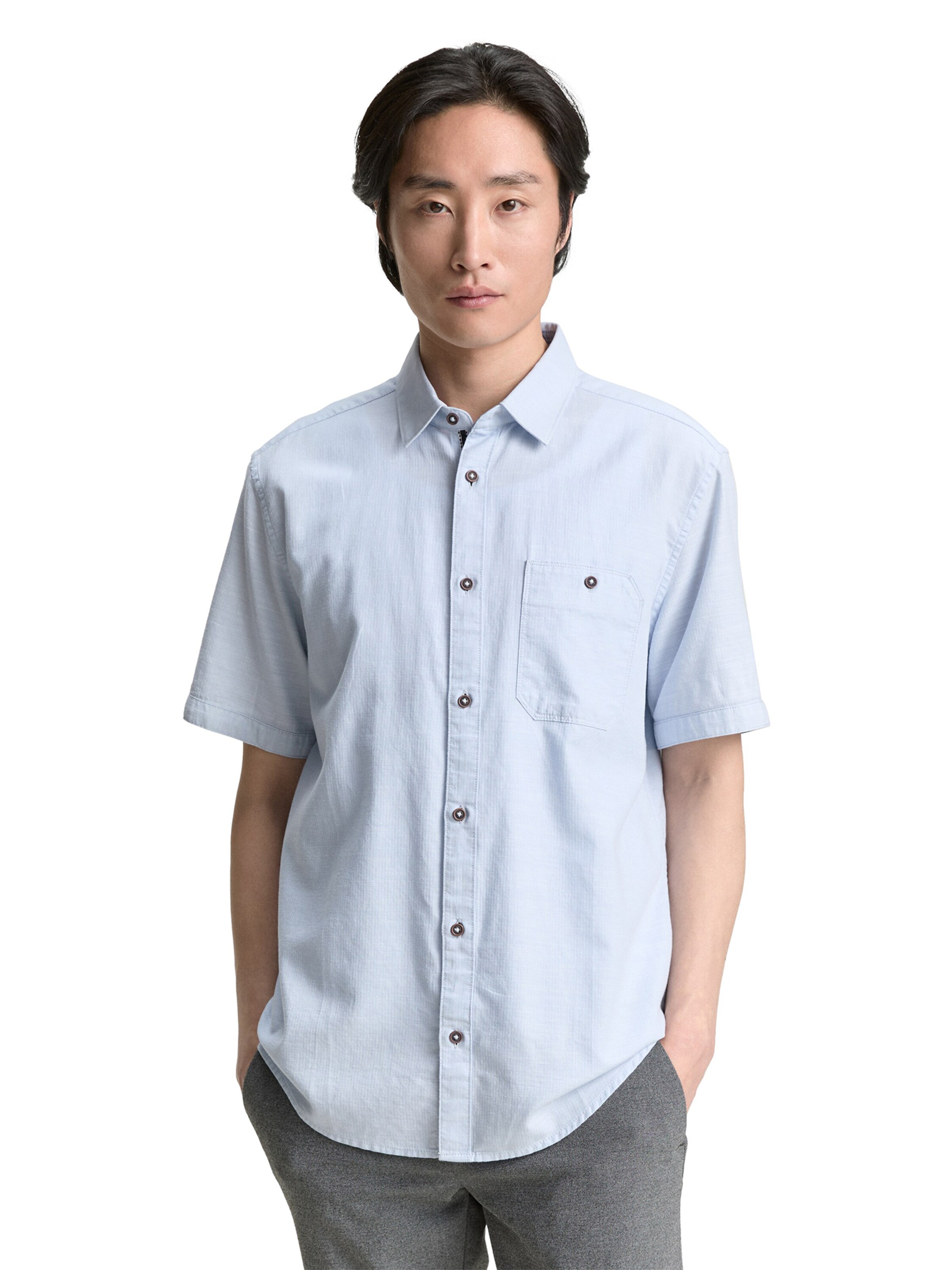 TOM TAILOR Rovný strih Košeľa - Modrá: predná strana