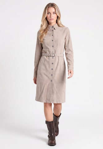 Robe-chemise DreiMaster PREMIUM en beige
