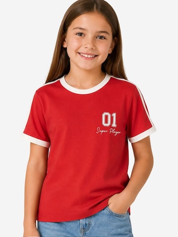 Tommy Life Shirt 'TOMMY Unisex-Jugend-T-Shirt Aus Baumwolle Und Elasthan'‌‌‌‌‌ in Rot: Vorderseite