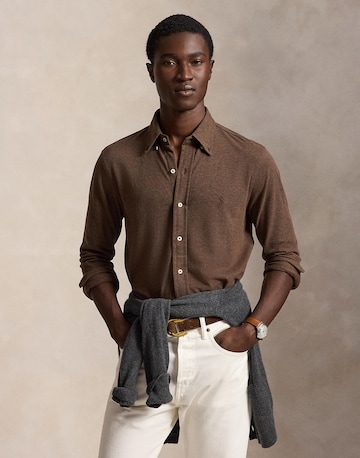 Polo Ralph Lauren Regular fit Srajca | rjava barva: sprednja stran