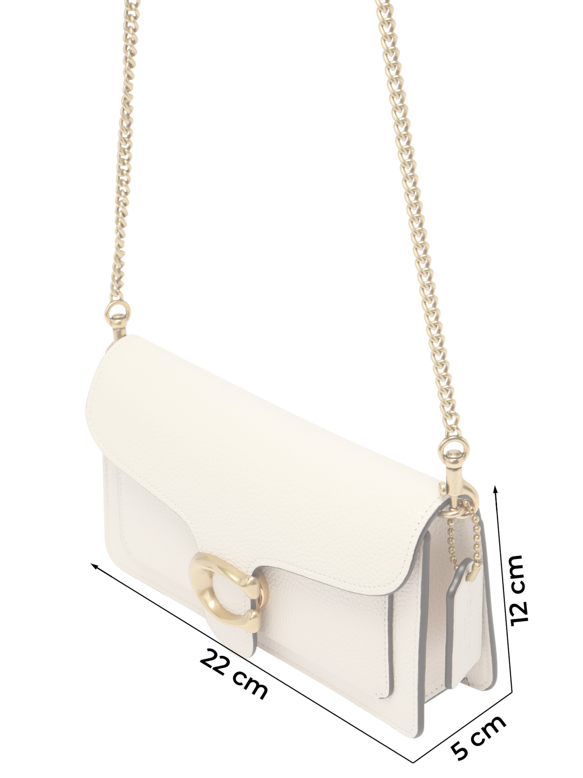 COACH Skuldertaske 'TABBY CHAIN CLUTCH' i hvid