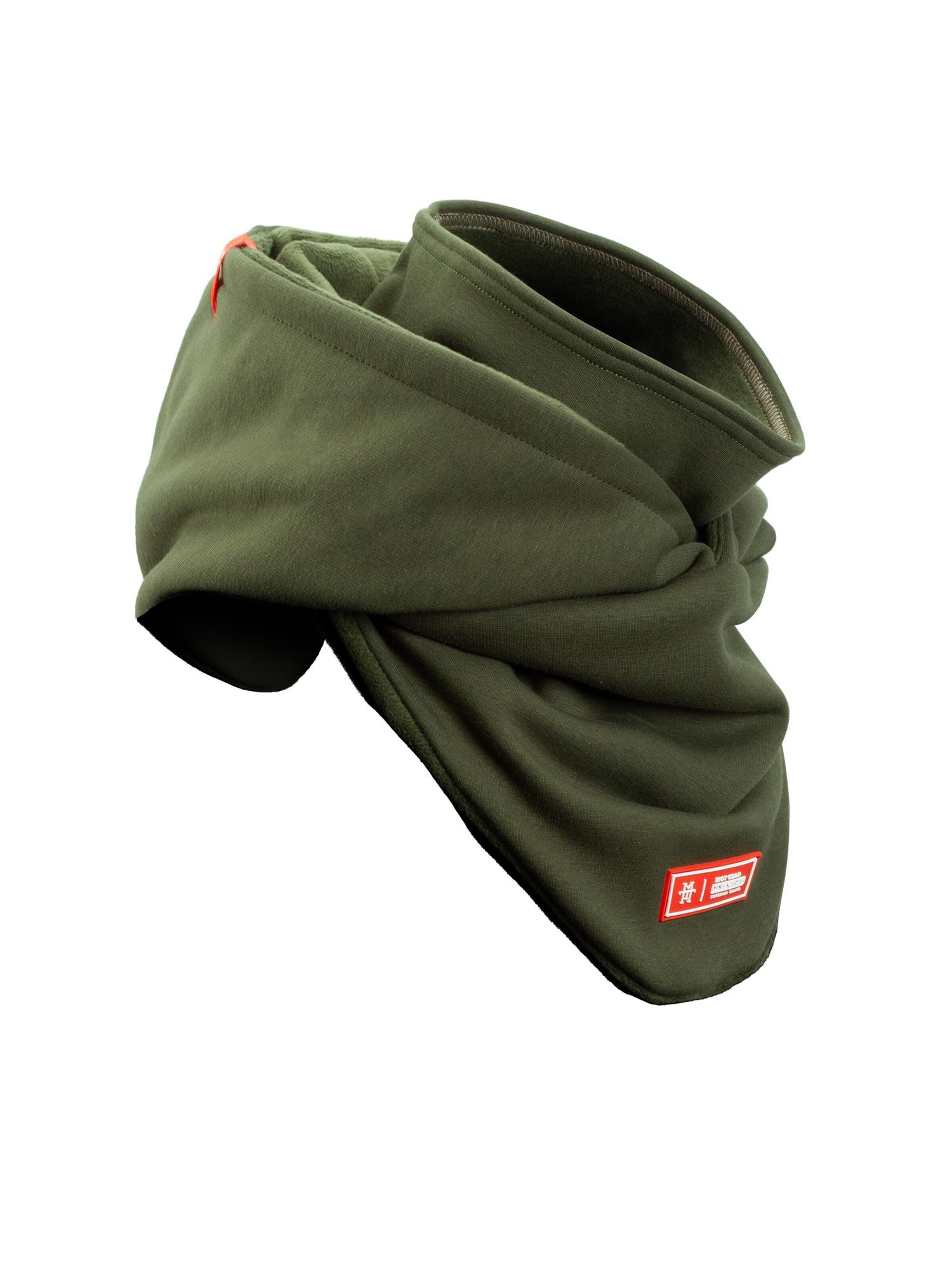 Manufaktur13 Scarf 'Hooded Loop' in Green: front