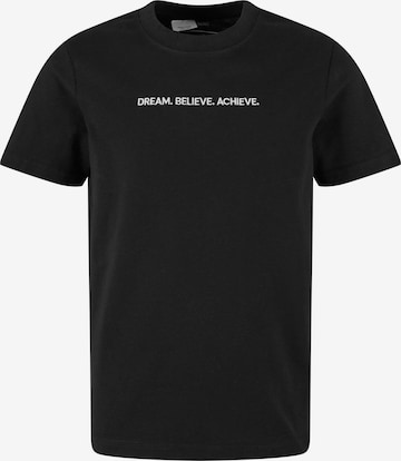 juoda Mister Tee Marškinėliai 'Dream. Believe. Achieve': priekis