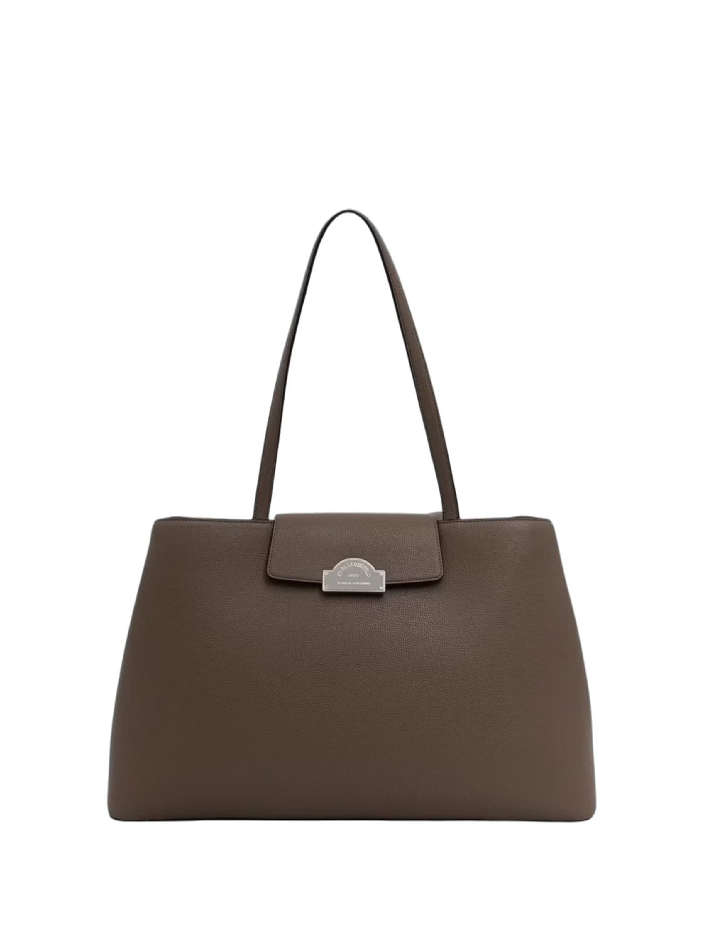 Karl Lagerfeld Ostoskassi 'Karl Lagerfeld Cabas Métal Taupe' koossa One Size värissä ruskea, Tuotenäkymä