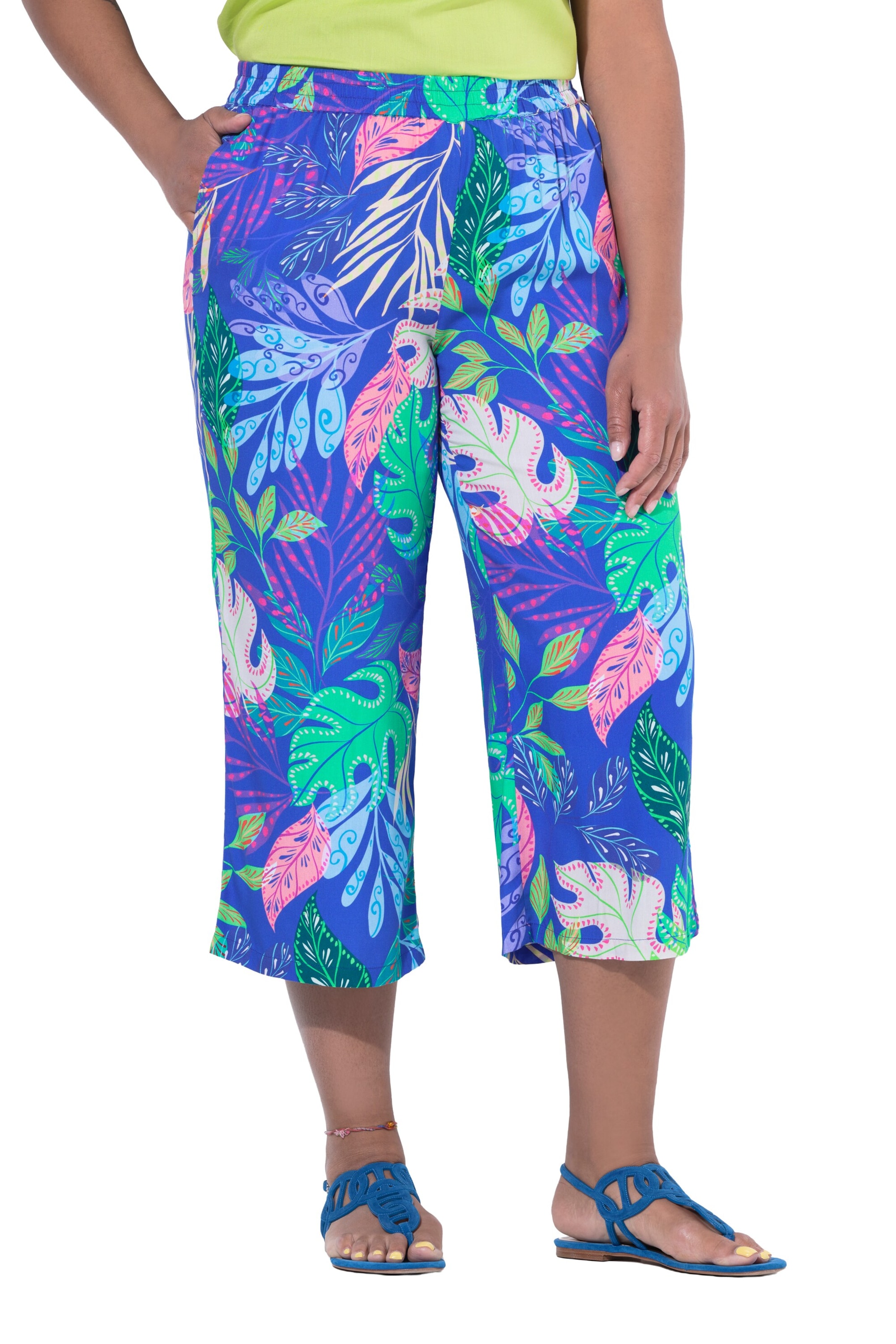 Angel of Style Wide leg Broek in Blauw: voorkant