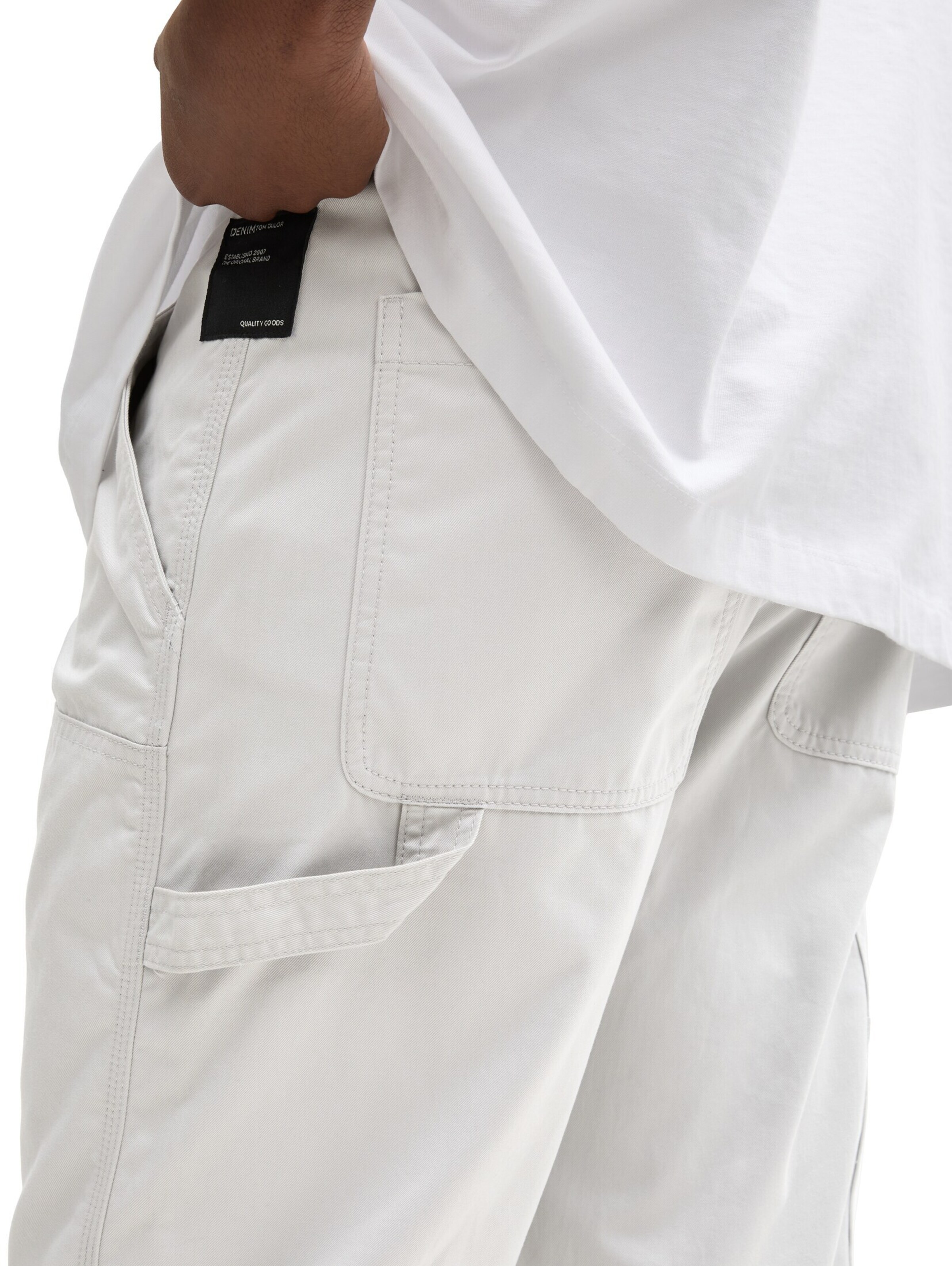 TOM TAILOR DENIM Loose fit Pants in Grey