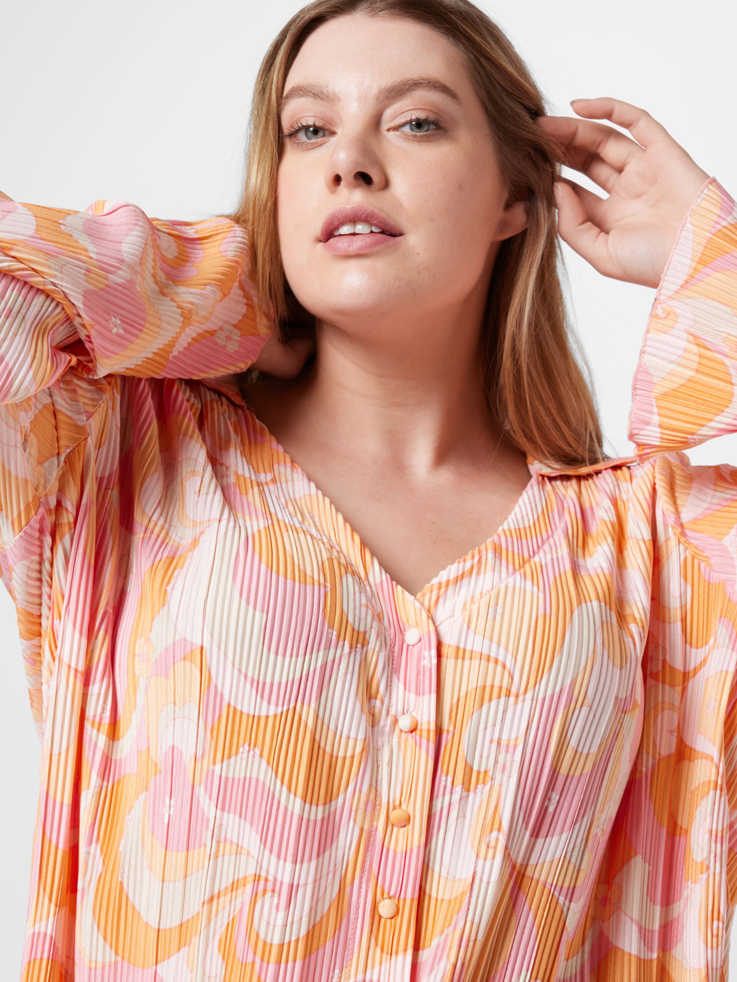 Frauen Große Größen Cotton On Curve Bluse in Orange, Hellorange - QY34133 Frauen Große Größen Cotton On Curve Bluse in Orange, Hellorange - QY34133