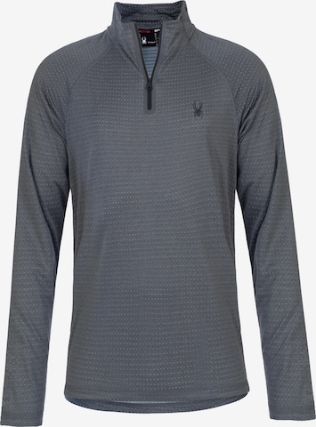 T-shirt fonctionnel Spyder en gris : devant