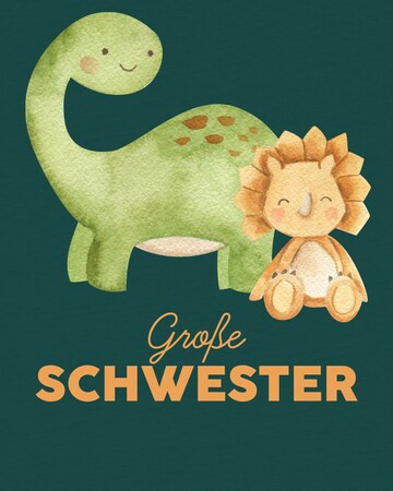 T-Shirt 'Dinosaurier 06 Große Schwester' watabout.kids en vert