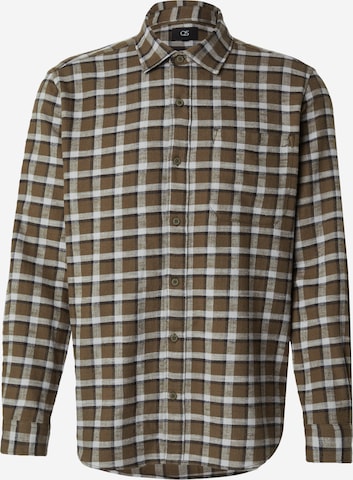 Coupe regular Chemise QS en vert : devant