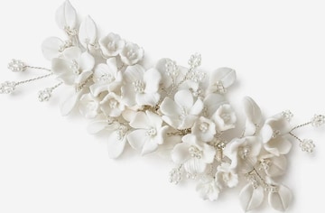 Ornement pour cheveux 'Lizzie Hairclip Silver' Sally Jane Bridal en argent : devant