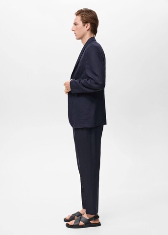 MANGO MAN Slim fit Suit Jacket 'Delave' in Blue