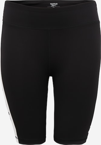 ReebokSkinny Sportske hlače - crna boja: prednji dio