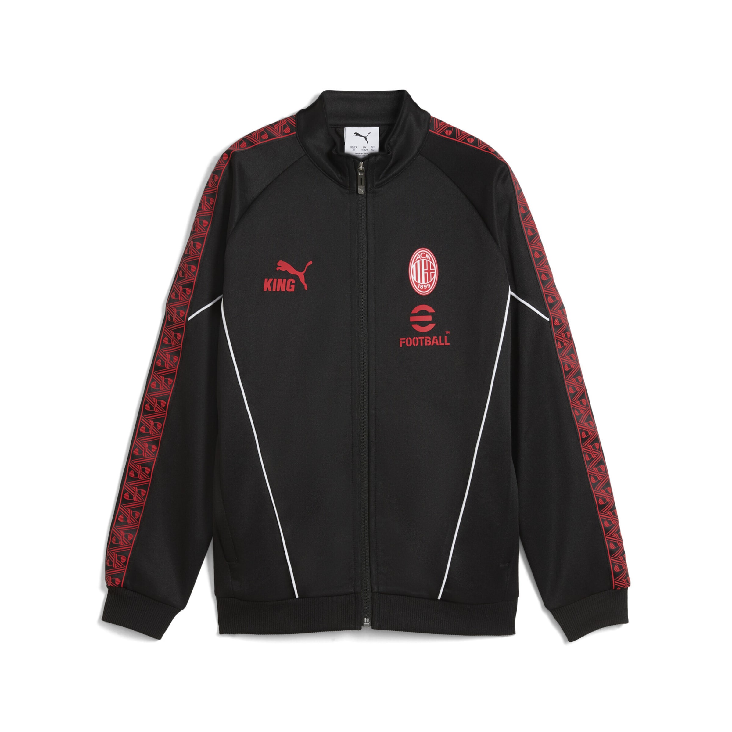 PUMA Sportjacke 'AC Milan KING Anthem' in Schwarz: Vorderseite