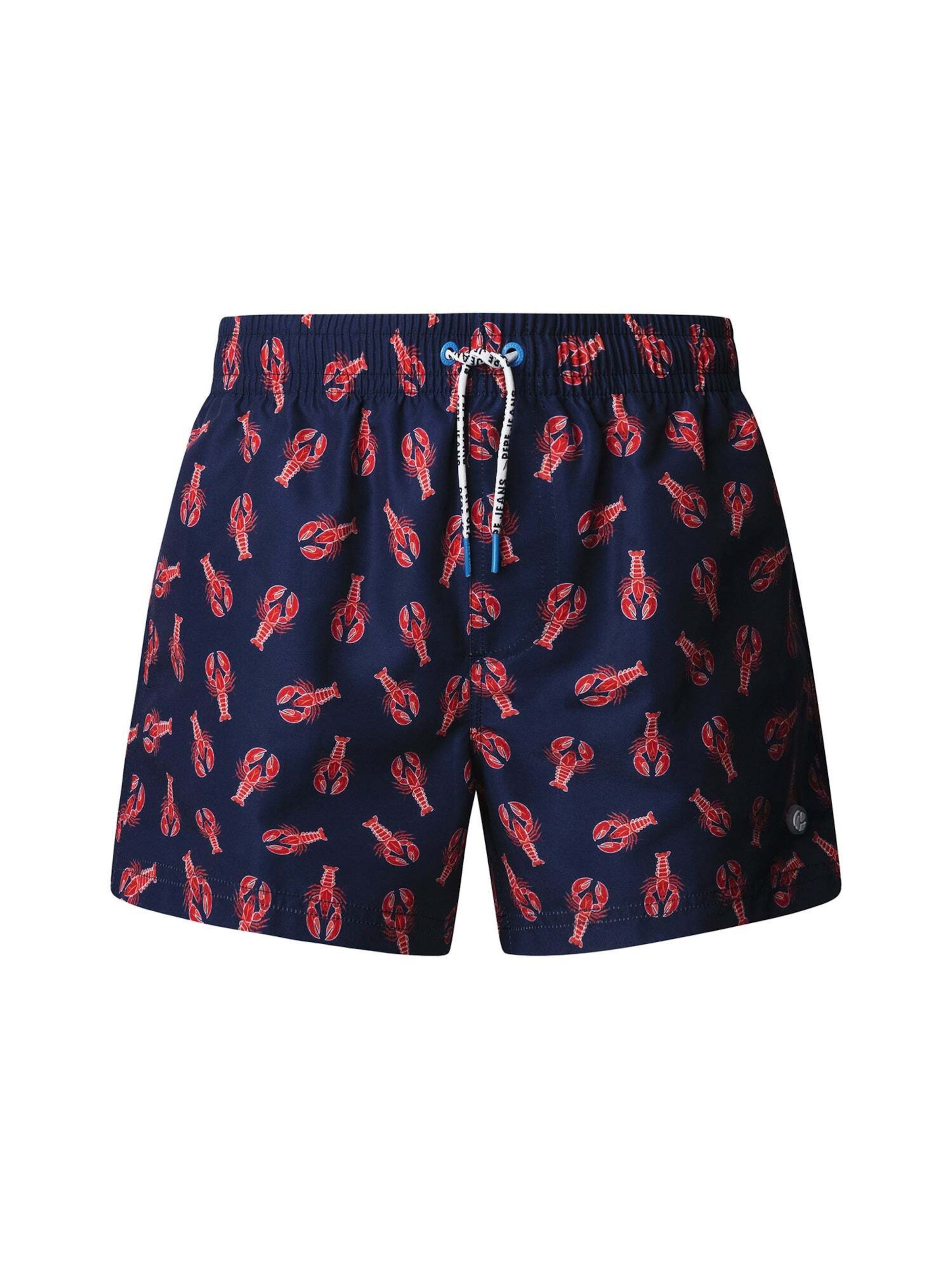 Pepe Jeans Badeshorts in navy / rot / weiß, Produktansicht