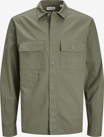 JACK & JONES Comfort fit Button Up Shirt in Green: front