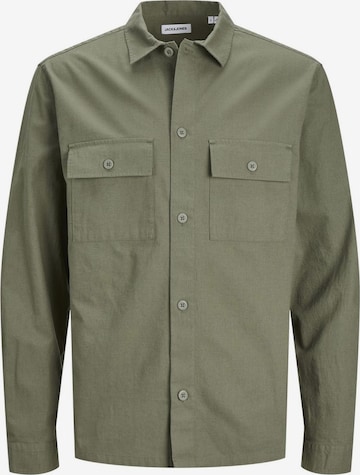 JACK & JONES Button Up Shirt in Green: front