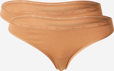 Calvin Klein Underwear Стринг в камел / бяло, Преглед на продукта