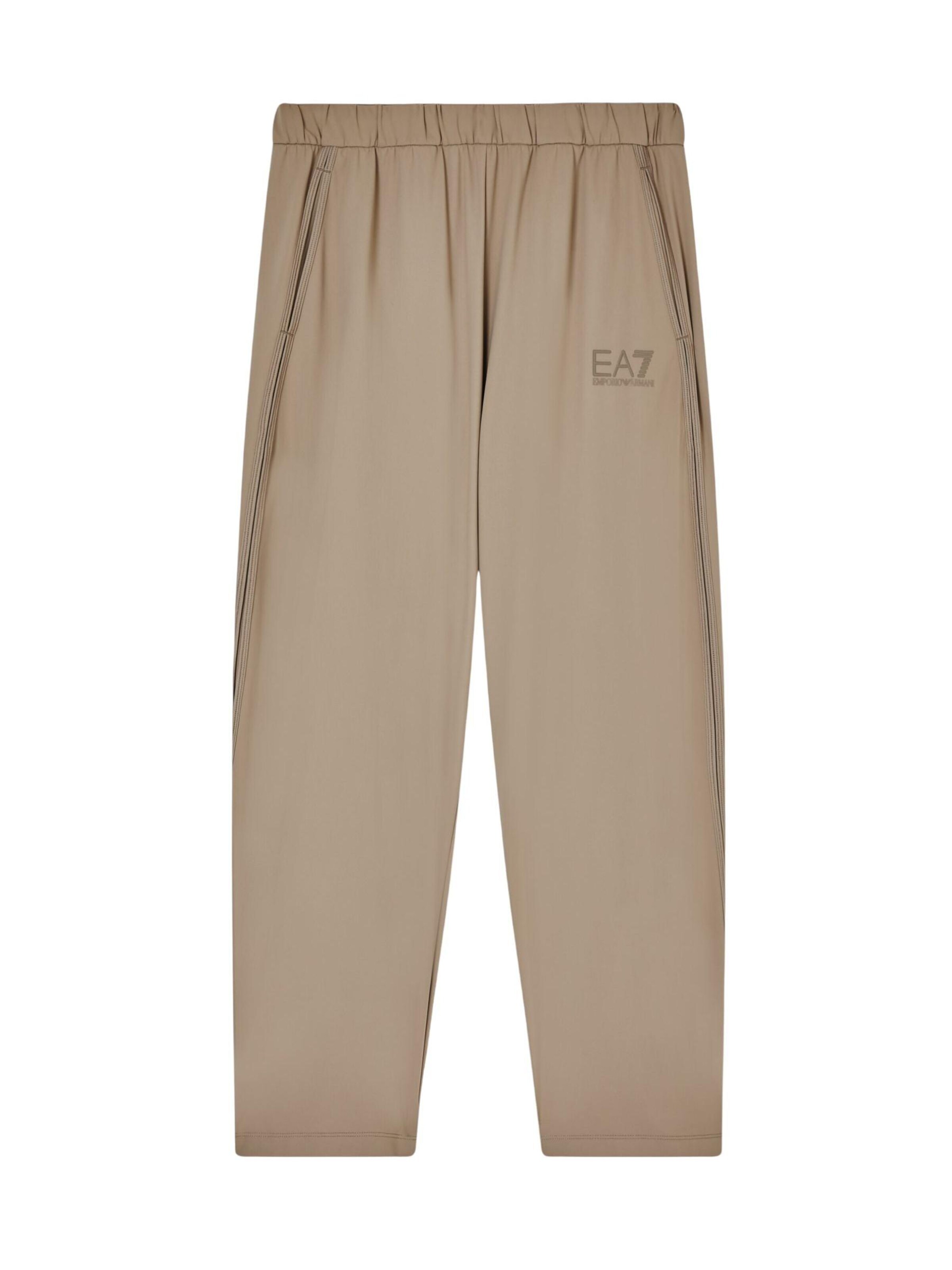 EA7 Emporio Armani Pantalon outdoor 'EA7 EMPORIO ARMANI JERSEY TROUSER PANTALONE' en S en beige foncé, Vue avec produit